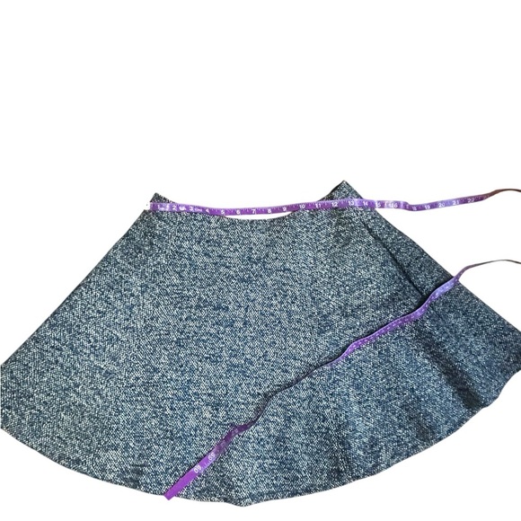 Theory Merlock Tweed Skater Mini Skirt Brown Black Size 2 Wool - Picture 5 of 8